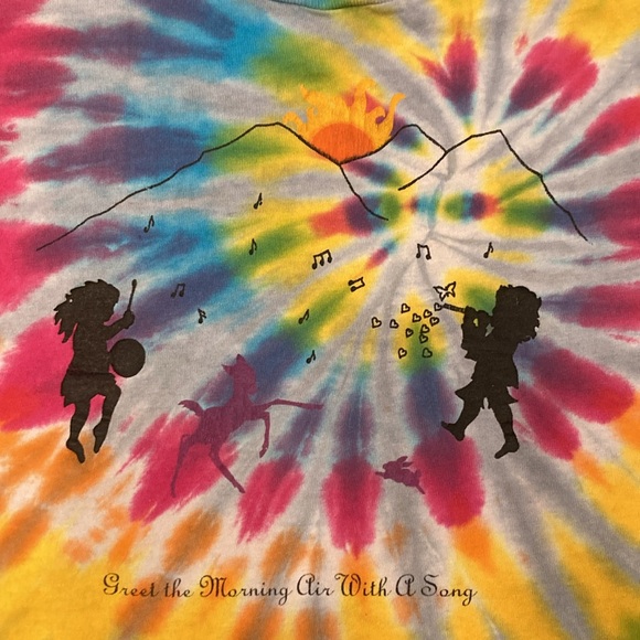 VNTG Grateful Dead Tie Dye Music Never Stopped Child T-shirt Child 10-12 Unisex - Picture 3 of 6